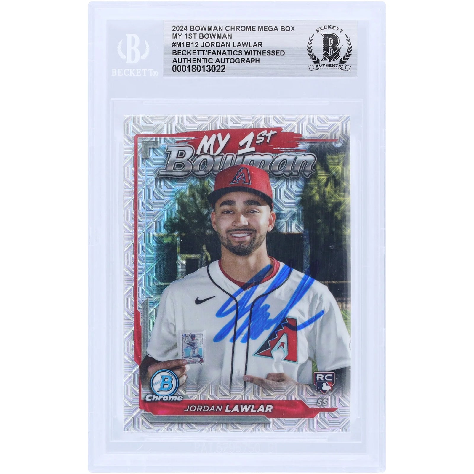 Jordan Lawlar Signed 2024 Bowman Chrome Rookie #M1B Card | Authenticated