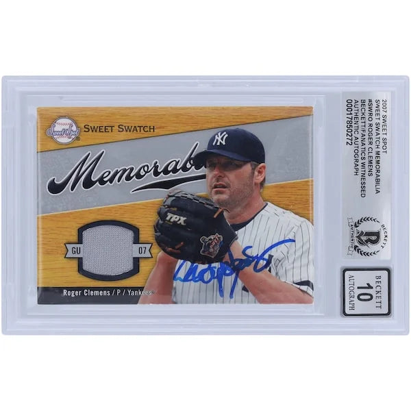 Roger Clemens Signed 2007 Upper Deck Sweet Spot Card | Graded 10