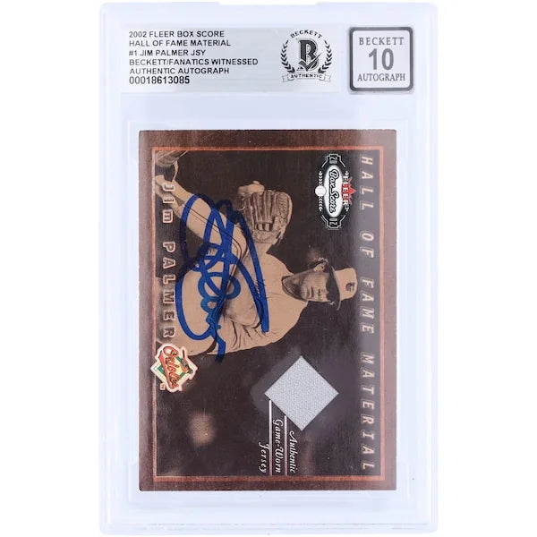 Jim Palmer Signed 2002 Fleer Box Score Card | HOF Relic Graded 10