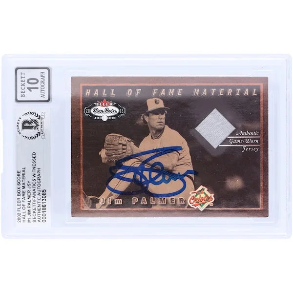 Jim Palmer Signed 2002 Fleer Box Score Card | HOF Relic Graded 10