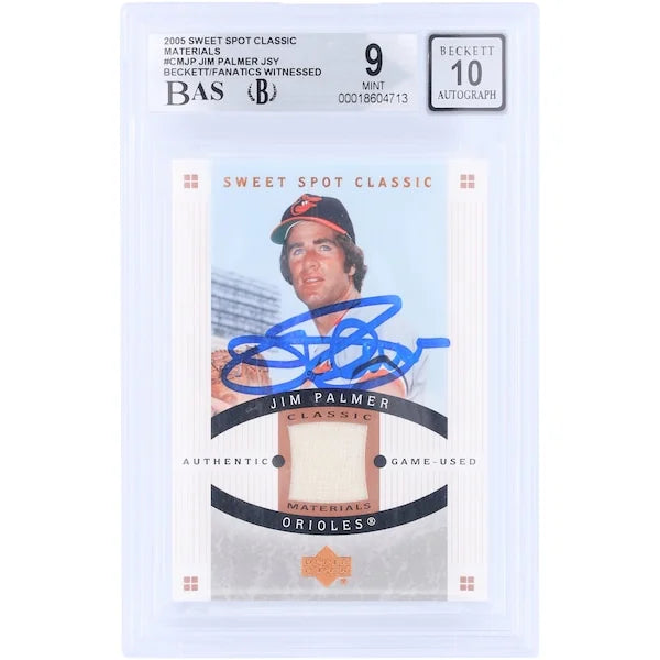 Jim Palmer Signed 2005 Upper Deck Sweet Spot Card | Beckett Graded 9