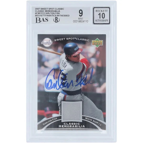 Carlton Fisk Signed 2007 Upper Deck Sweet Spot Classic Card | Beckett Authenticated