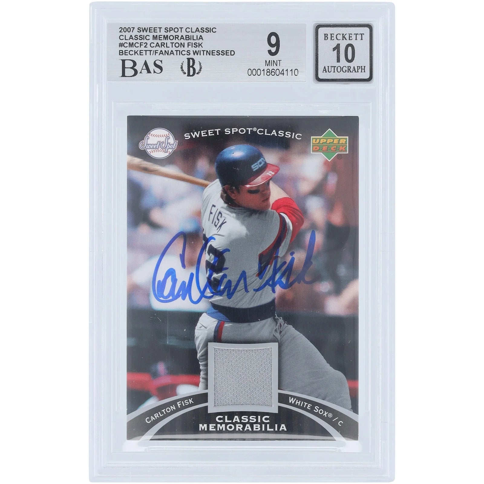 Carlton Fisk Signed 2007 Upper Deck Sweet Spot Classic Card | Beckett Authenticated