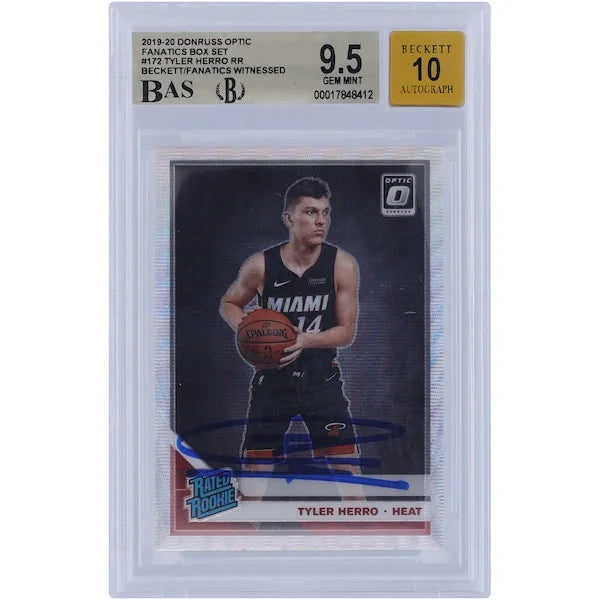 Tyler Herro Signed 2019-20 Panini Donruss Optic Rookie Card #172 | BGS 9.5