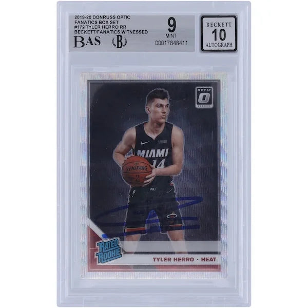 Tyler Herro Signed 2019-20 Panini Donruss Optic Rookie Card #172 | Heat