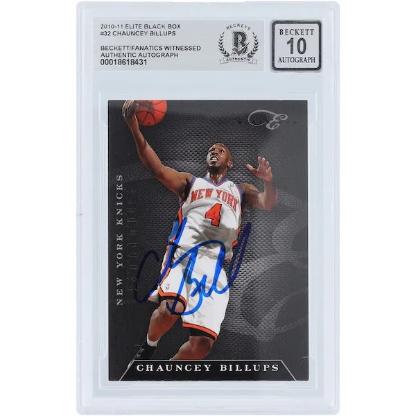 Chauncey Billups Signed 2010-11 Panini Elite Black Box Card #32 | Graded 10