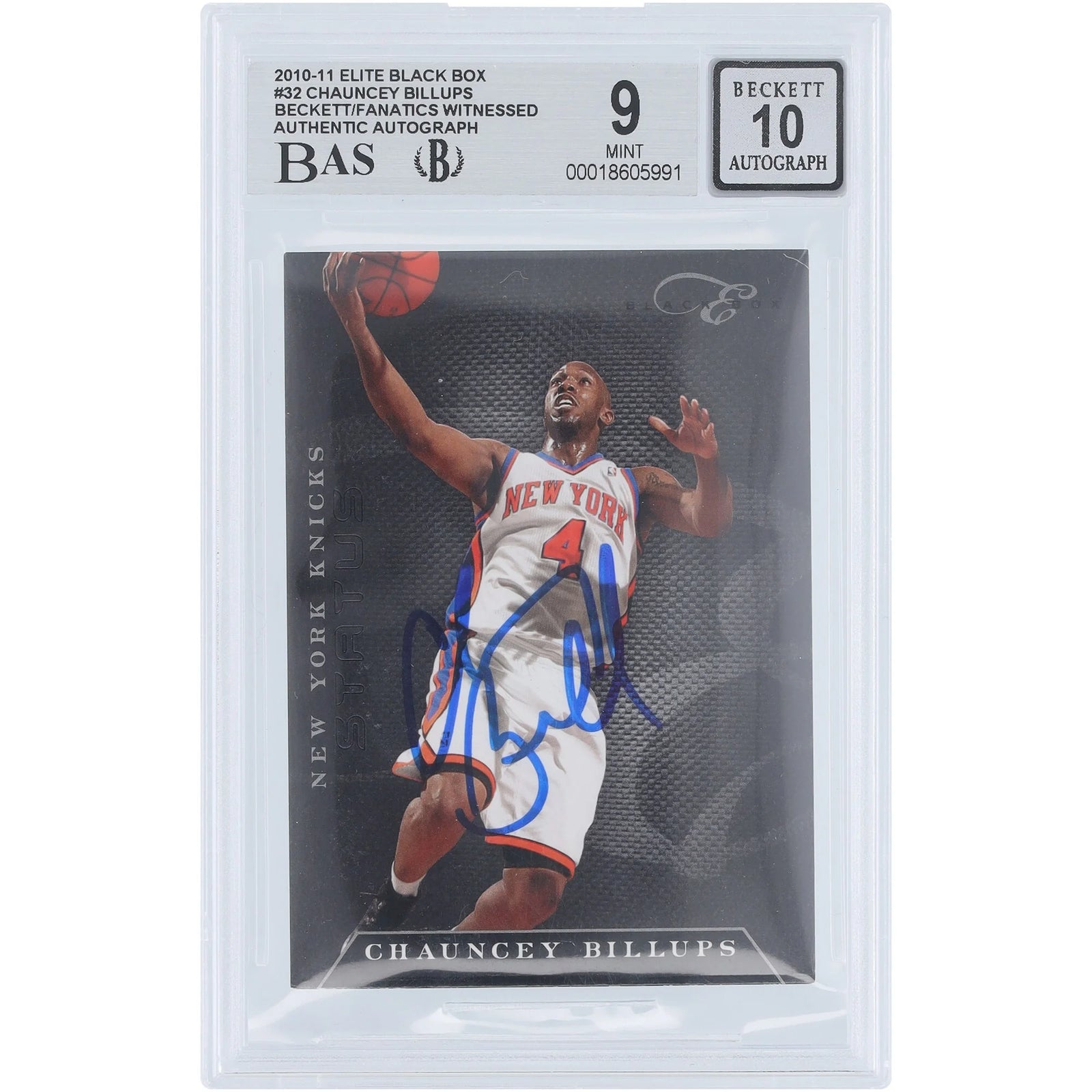 Chauncey Billups Signed 2010-11 Panini Elite Black Box Card #32 | Beckett Authenticated 9/