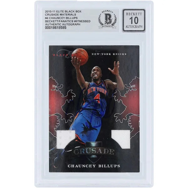 Chauncey Billups Signed 2010-11 Panini Elite #4 Card | Knicks Jersey Relic #/99