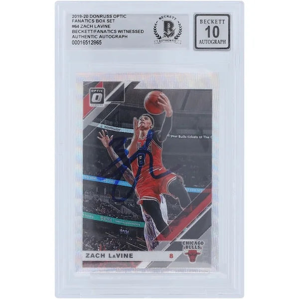 Zach LaVine Signed 2019-20 Panini Donruss Optic Card #64 | Beckett Authenticated