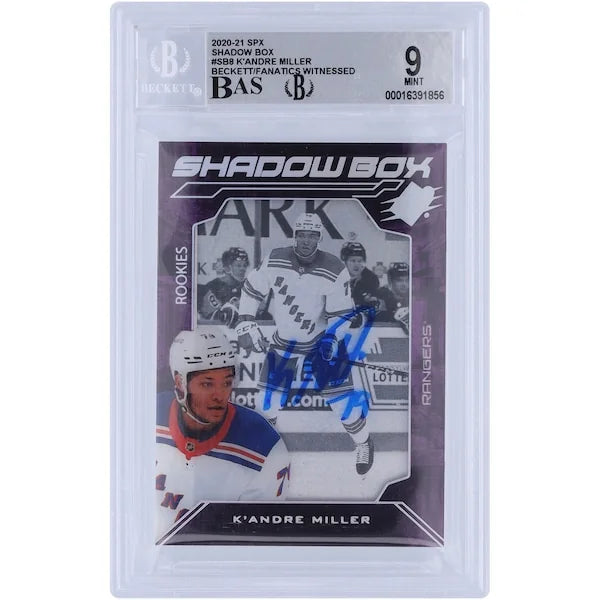 K'Andre Miller Signed 2020-21 Upper Deck SPx Rookie Card | Rangers