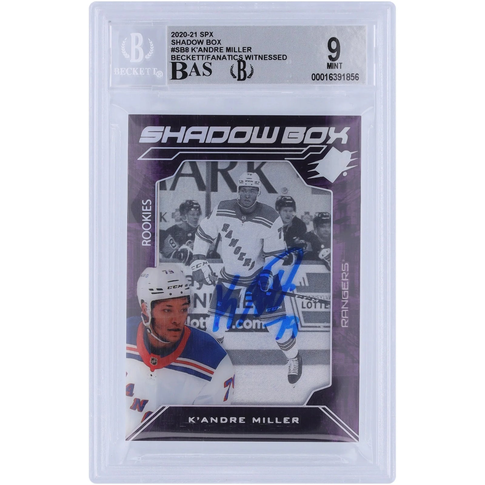 K'Andre Miller Signed 2020-21 Upper Deck SPx Rookie Card | Rangers