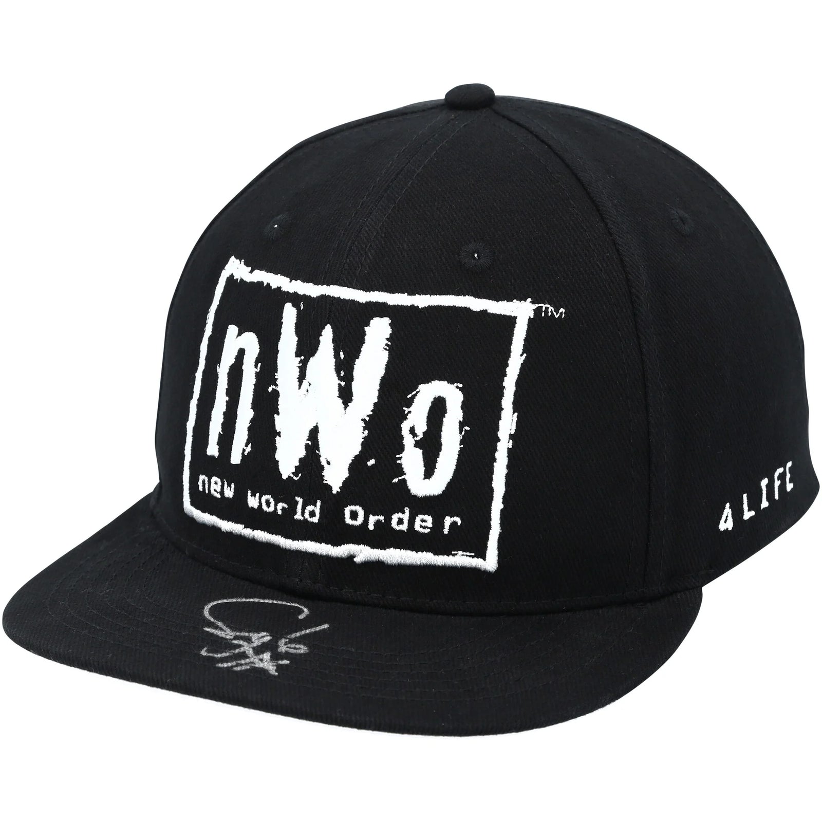 Syxx Signed NWO 4 Life Snapback Cap | Black & White