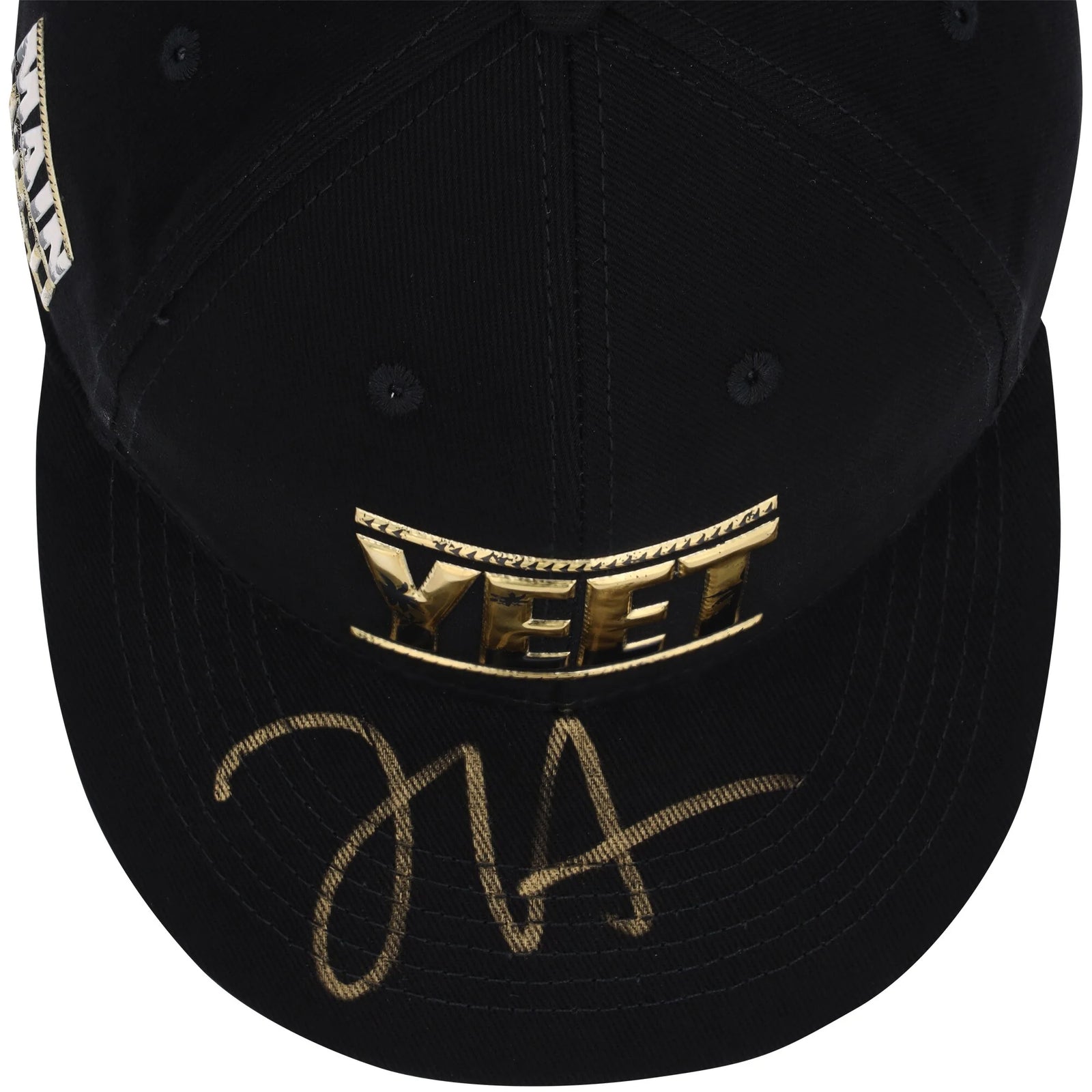 Jey Uso Signed Black & Gold YEET Snapback Cap | Authenticated