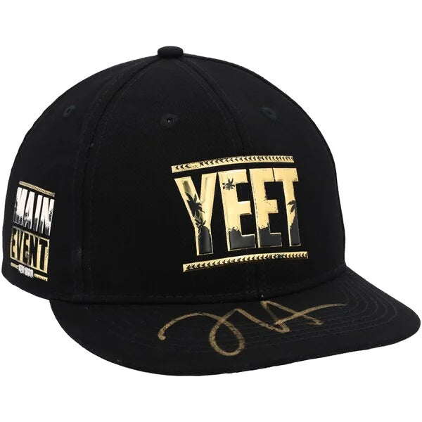 Jey Uso Signed Black & Gold YEET Snapback Cap | Authenticated