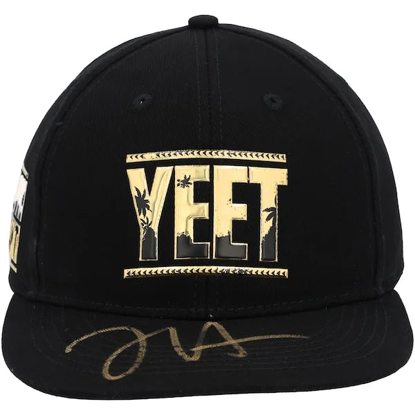Jey Uso Signed Black & Gold YEET Snapback Cap | Authenticated