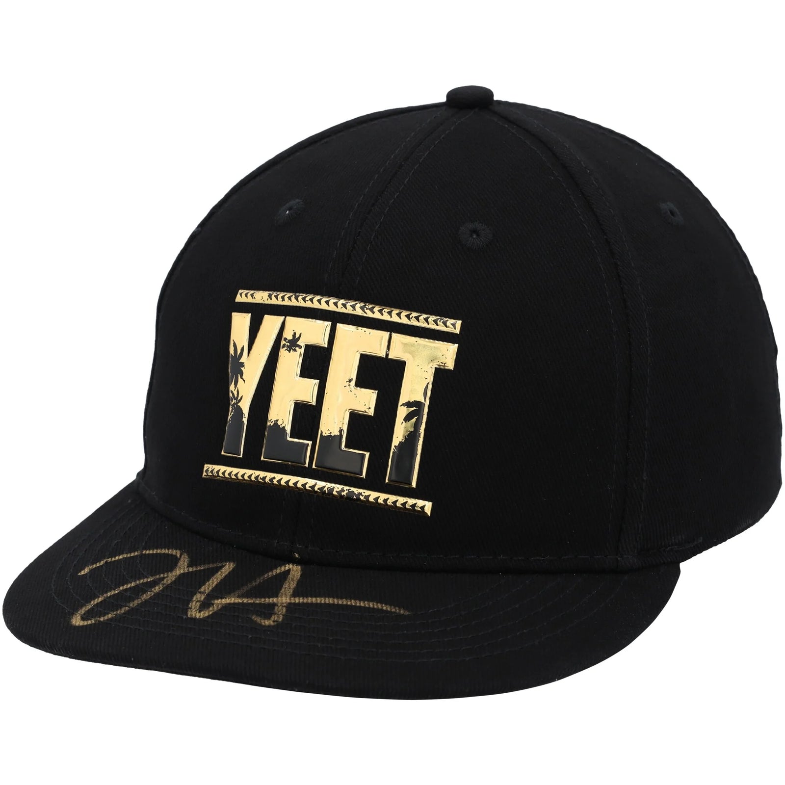 Jey Uso Signed Black & Gold YEET Snapback Cap | Authenticated
