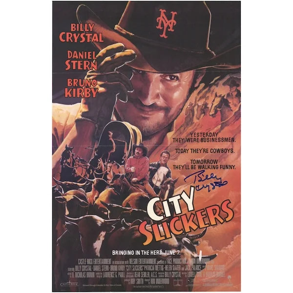 Billy Crystal Signed City Slickers 11 x 20 Movie Poster | Authenticated