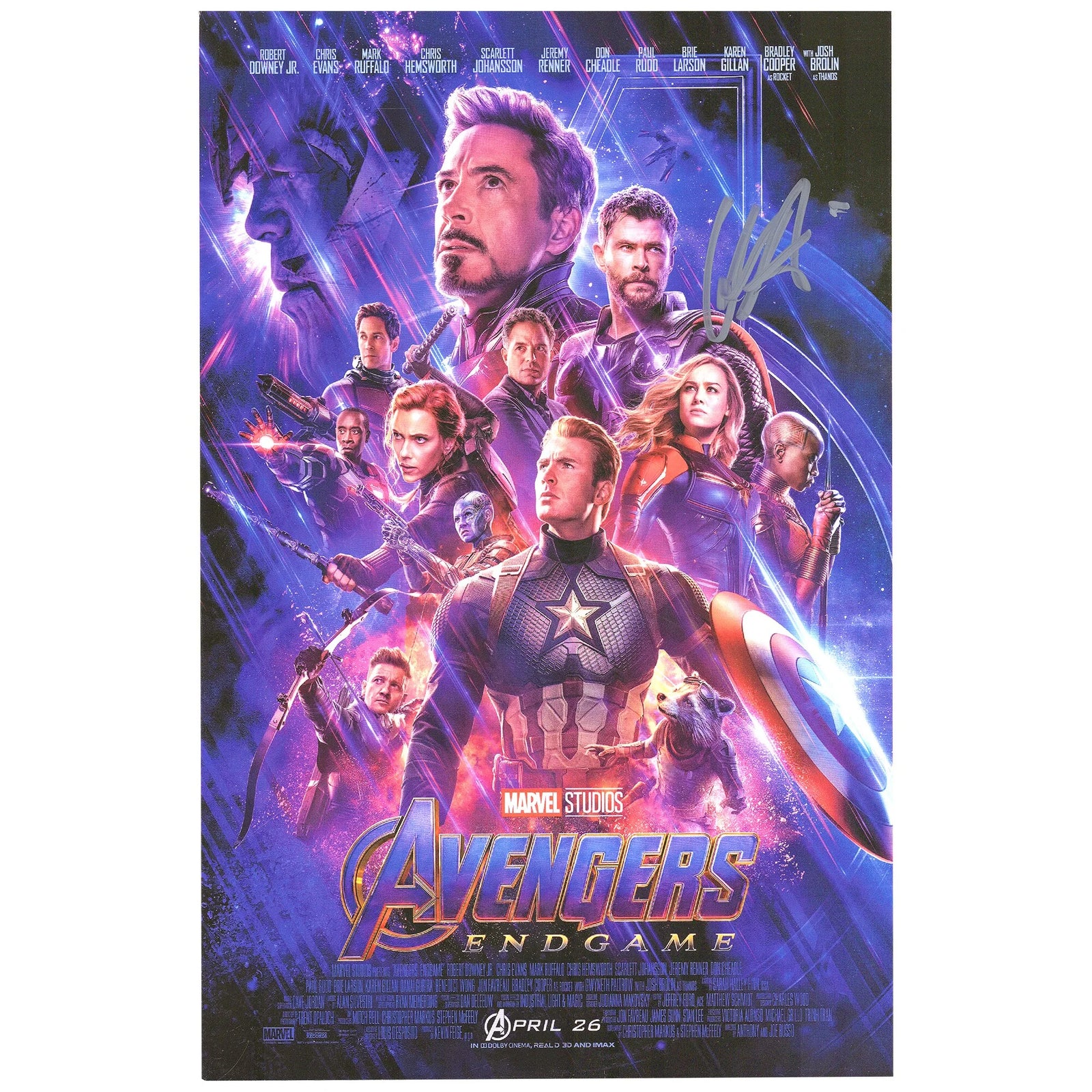 Chris Hemsworth Signed Avengers: Endgame Poster | 11 x 17