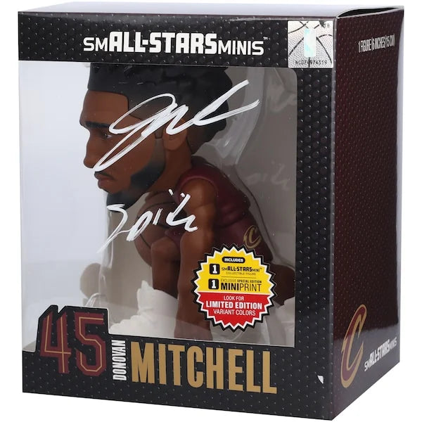 Donovan Mitchell Signed Cavaliers smALL-STARS Minis Figurine | Spida Inscription