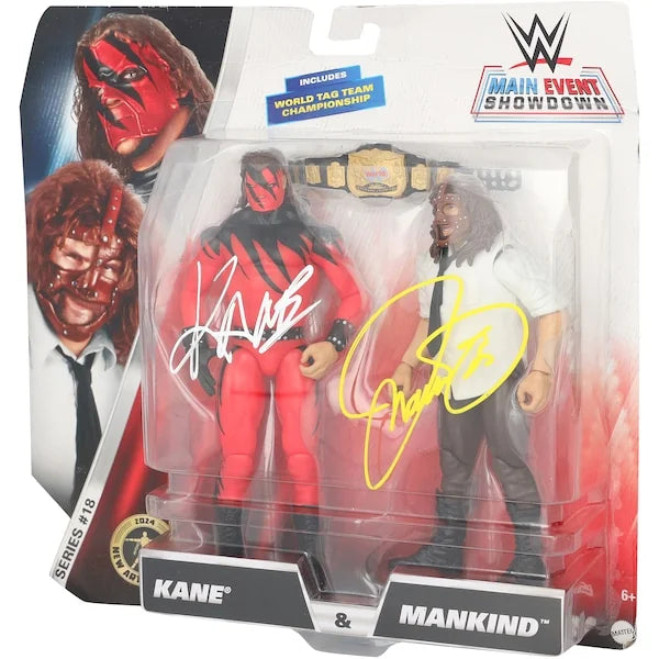Kane & Mankind Signed WWE Championship Showdown 2-Pack | Authenticated