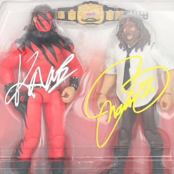 Kane & Mankind Signed WWE Championship Showdown 2-Pack | Authenticated