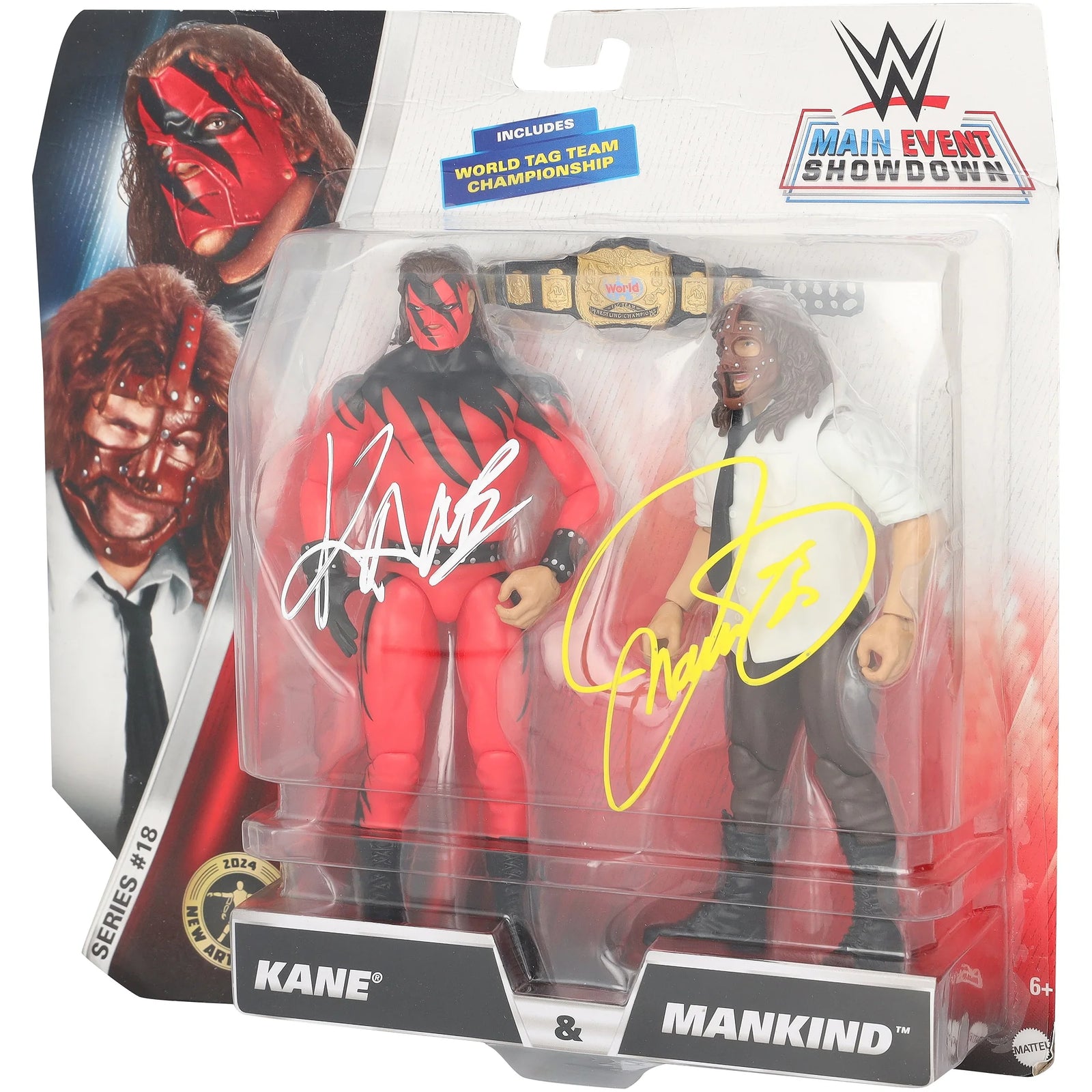 Kane & Mankind Signed WWE Championship Showdown 2-Pack | Authenticated