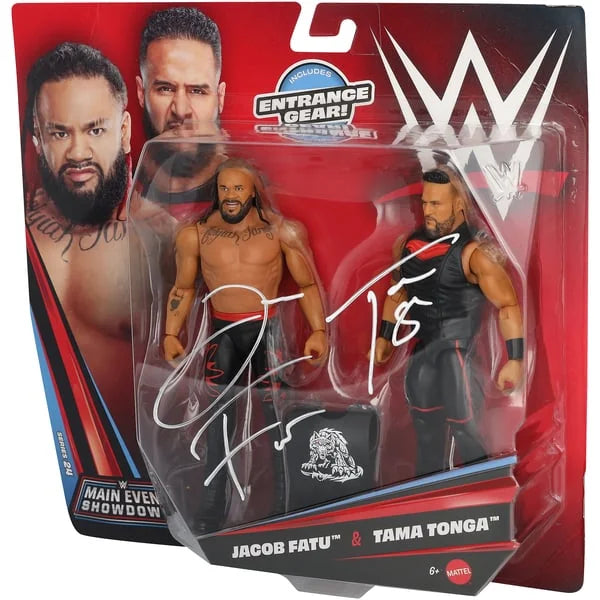 Tama Tonga & Jacob Fatu Signed WWE Mattel 2-Pack | Main Event Showdown | WFIGUWR0409