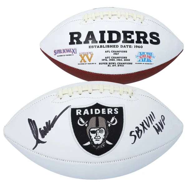 Marcus Allen Signed Oakland Raiders Football | SB XVIII MVP Inscription | WFTBLAL0031