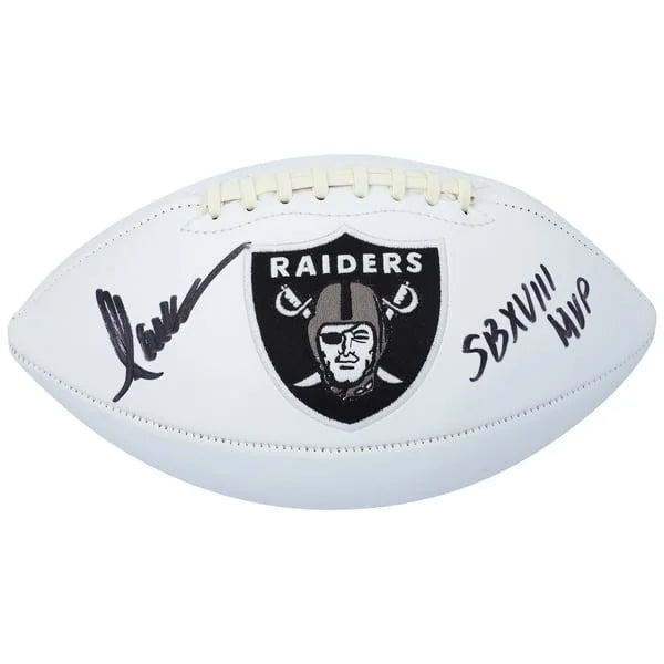 Marcus Allen Signed Oakland Raiders Football | SB XVIII MVP Inscription | WFTBLAL0031