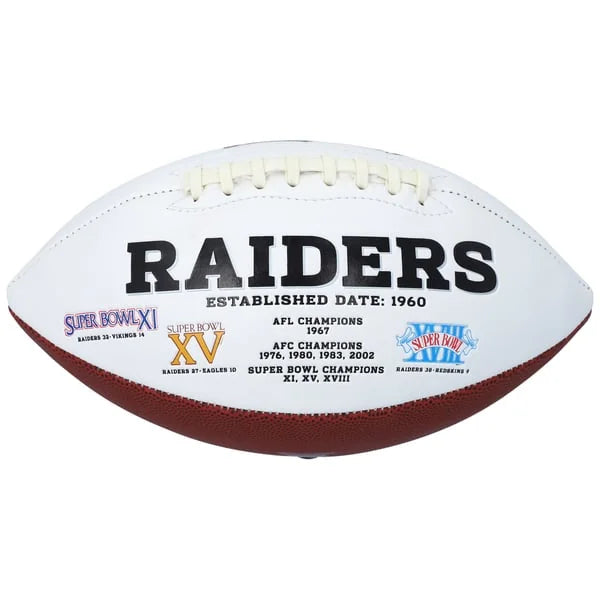Marcus Allen Signed Oakland Raiders Football | SB XVIII MVP Inscription | WFTBLAL0031