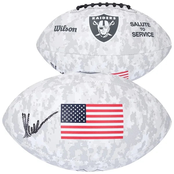 Marcus Allen Signed Raiders 2024 Salute To Service Football | Authenticated