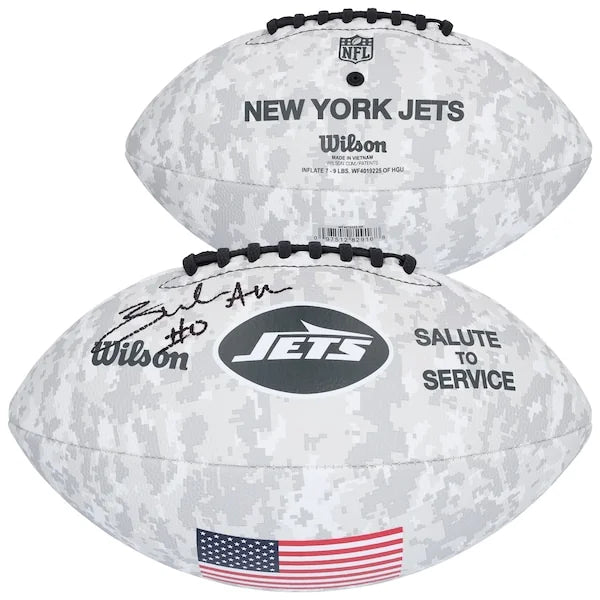 Braelon Allen Signed Jets 2024 Salute To Service Football | Authenticated