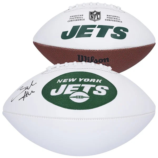 Braelon Allen Signed Jets Football | Wilson White Panel