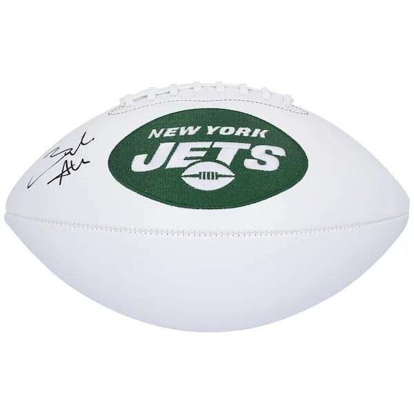 Braelon Allen Signed Jets Football | Wilson White Panel