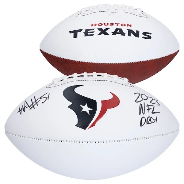 Will Anderson Jr. Signed Texans Football | 2023 NFL DROY Inscription