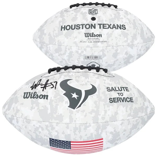 Will Anderson Jr. Signed 2024 Salute To Service Football | Houston Texans