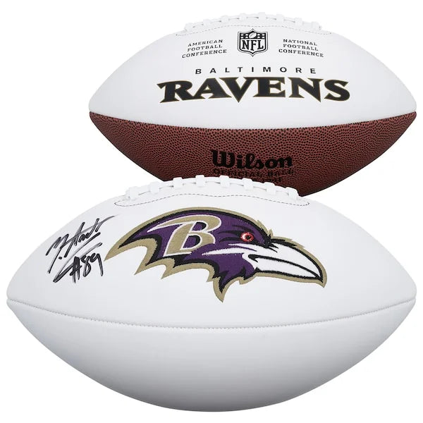Mark Andrews Signed Wilson White Panel Football | Baltimore Ravens