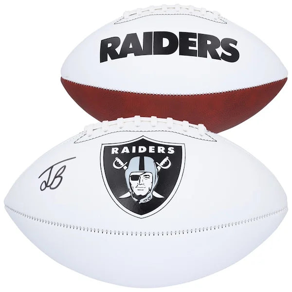Jack Bech Signed Raiders Football | Franklin White Panel