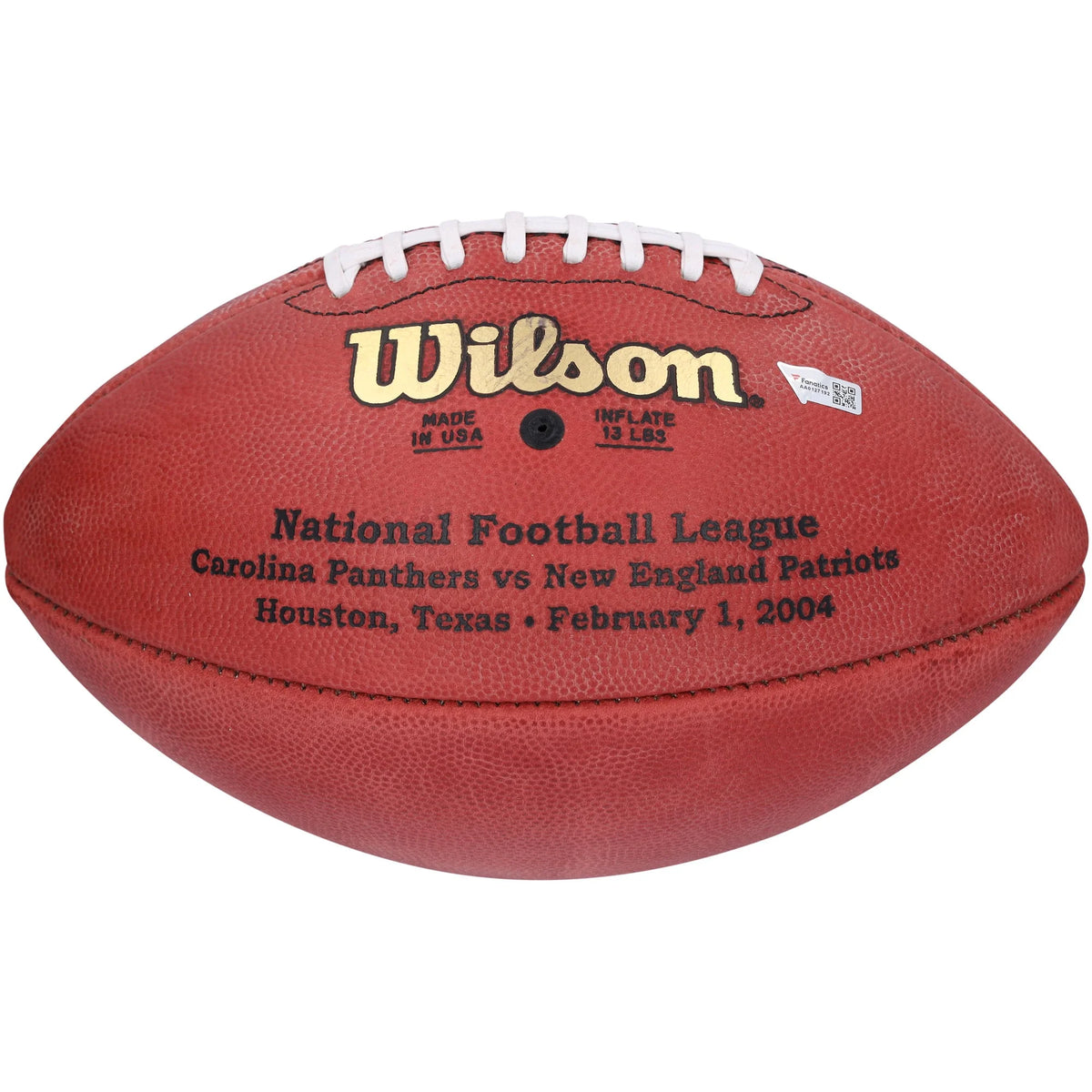 Tom Brady Signed Patriots Super Bowl XXXVIII Football | Authenticated | WFTBLBR0005