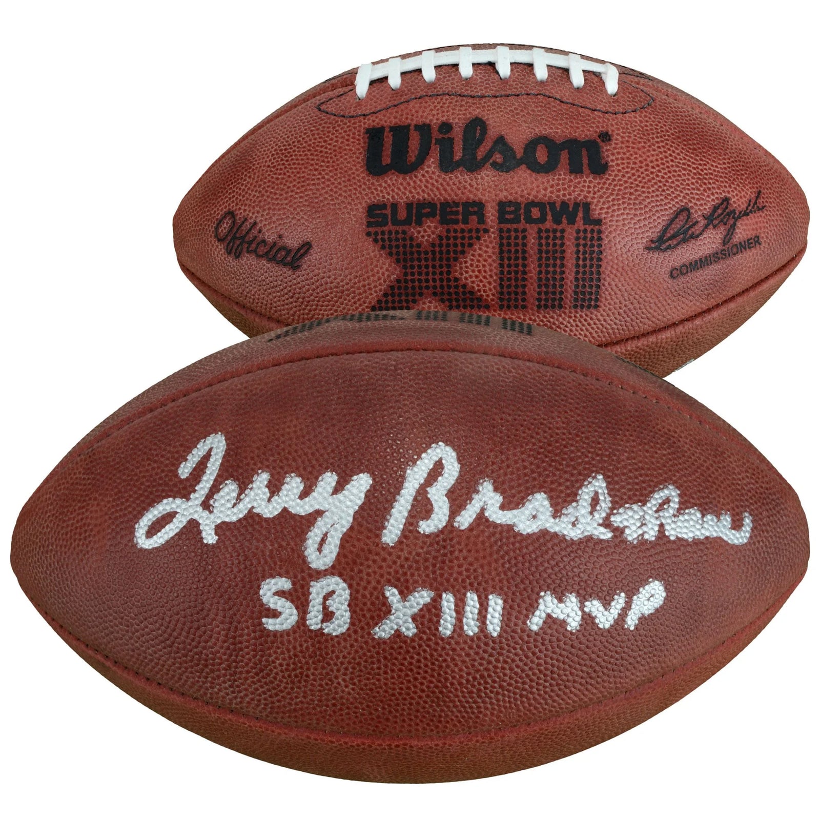 Terry Bradshaw Signed Super Bowl Football | SB XIII MVP Inscription