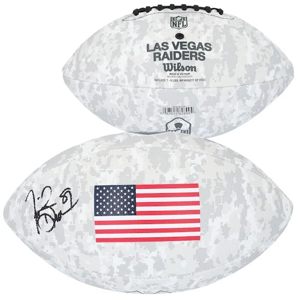 Tim Brown Signed Oakland Raiders Football | 2024 Salute to Service