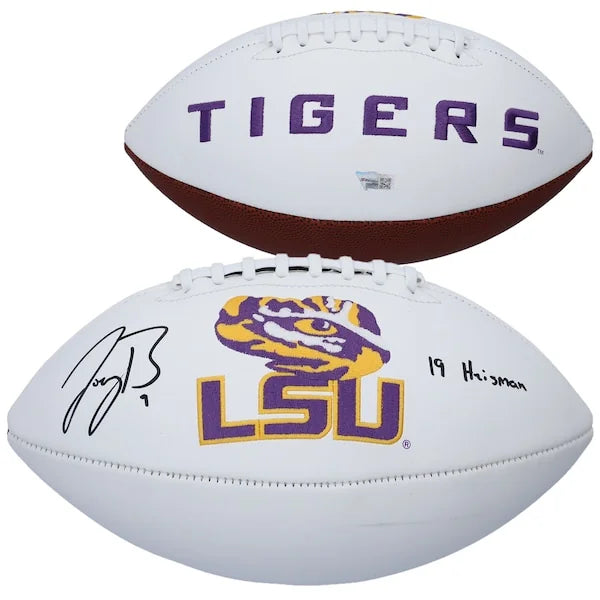 Joe Burrow Signed LSU Tigers Football | 19 Heisman Inscription