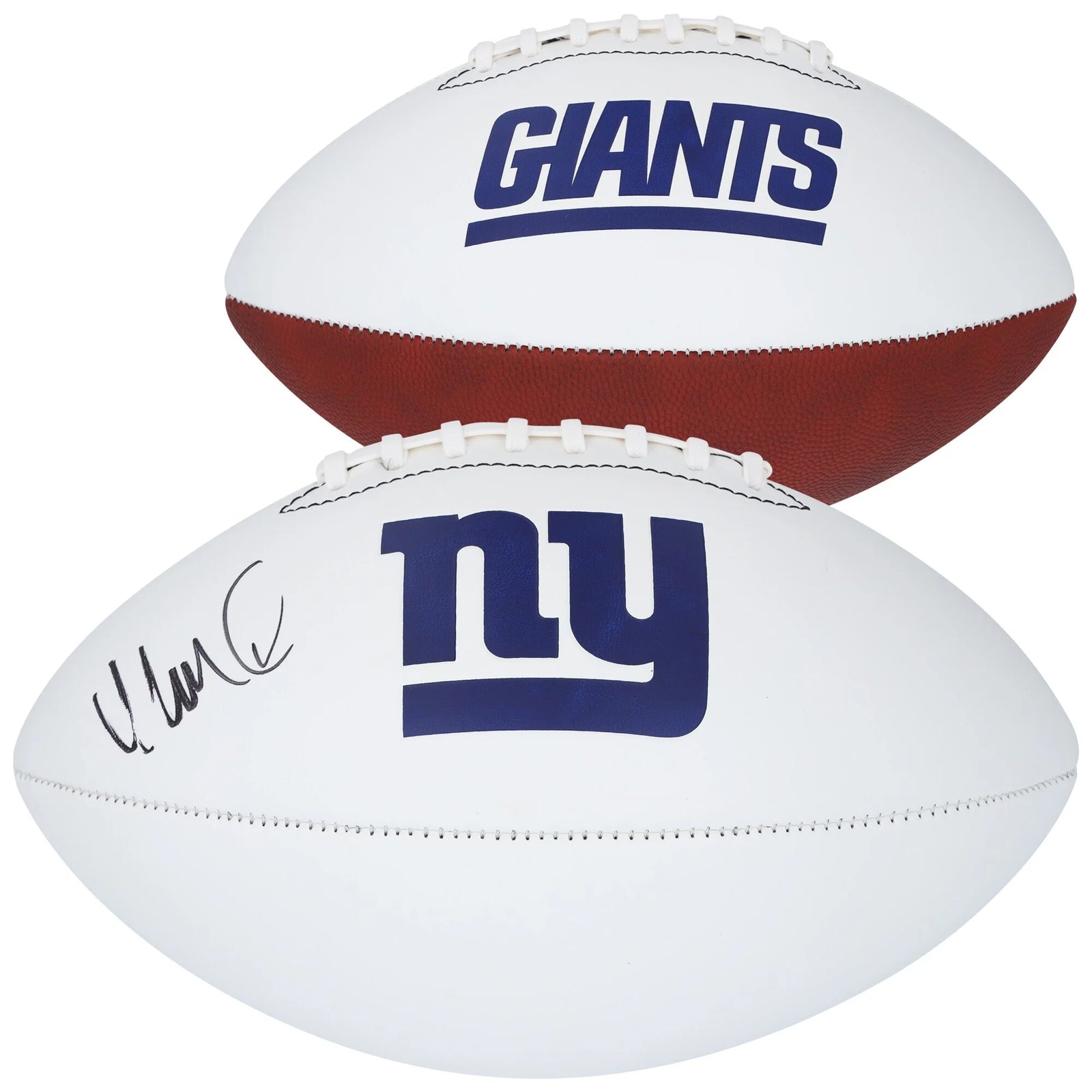 Abdul Carter Signed Giants Football | Franklin White Panel