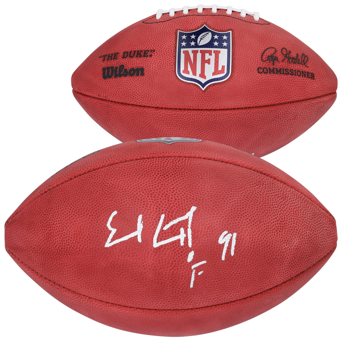 Earl Campbell Signed Houston Oilers Football | HOF 91 Inscription