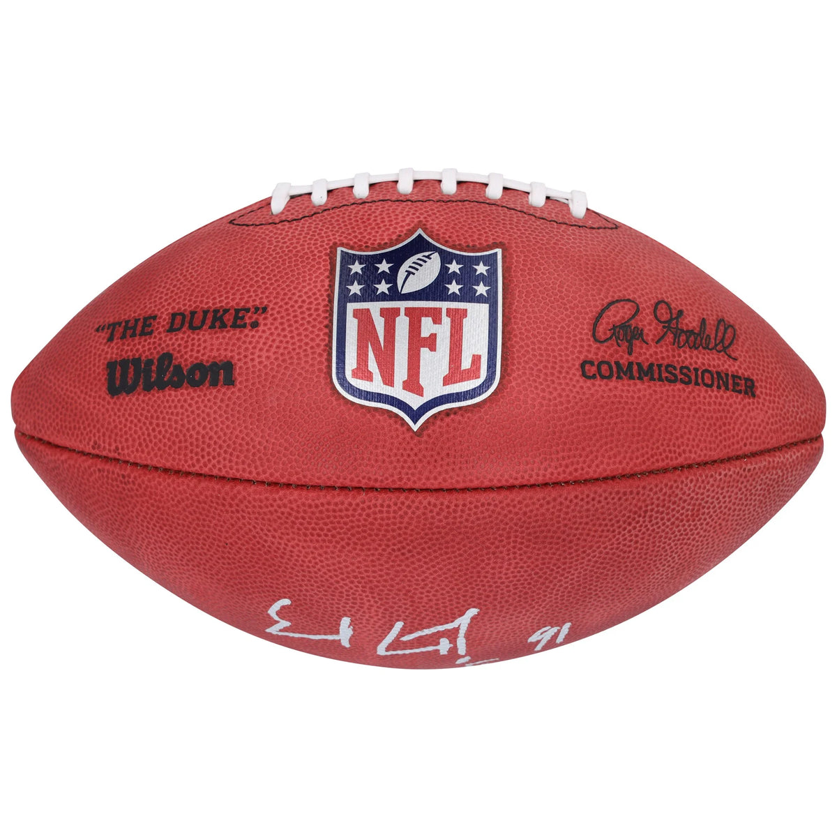 Earl Campbell Signed Houston Oilers Football | HOF 91 Inscription
