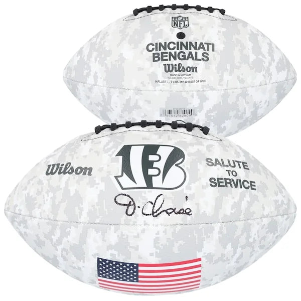 Ja'Marr Chase Signed Bengals Football | 2024 Salute To Service