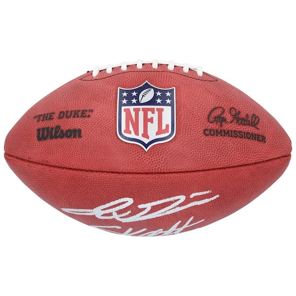Jaxson Dart & Cam Skattebo Signed Giants Football | Wilson Duke