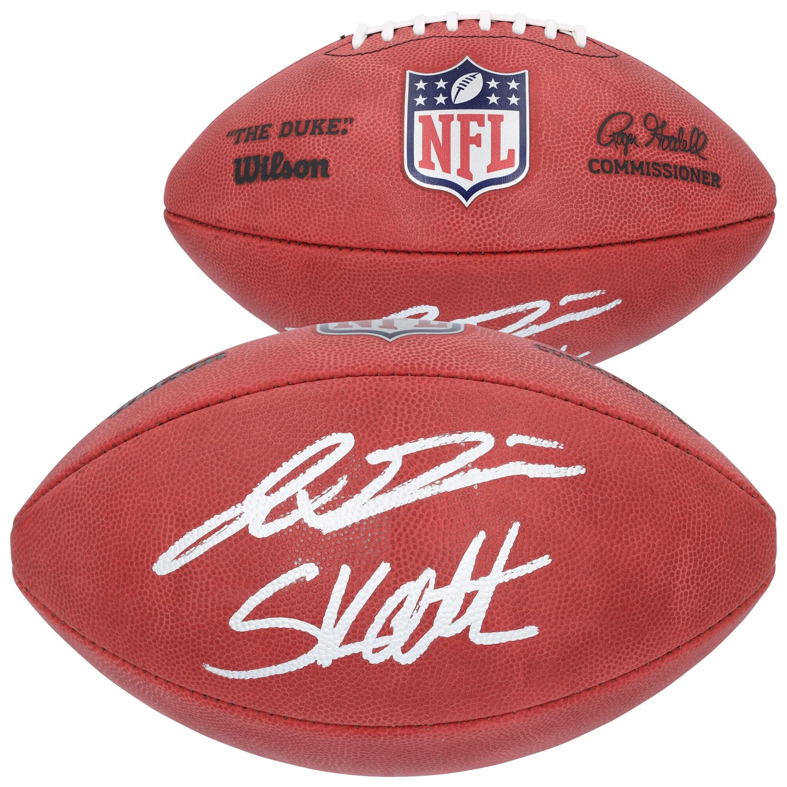 Jaxson Dart & Cam Skattebo Signed Giants Football | Wilson Duke