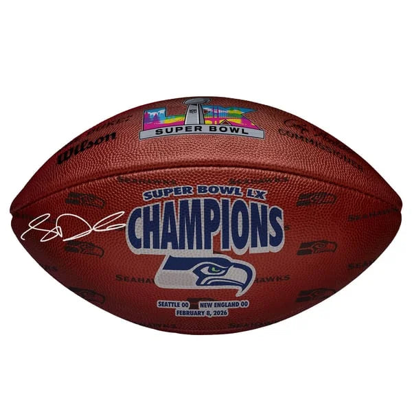 Sam Darnold Signed Super Bowl LX Champions Football | Seattle Seahawks