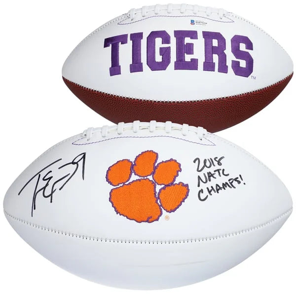 Travis Etienne Signed Clemson Tigers Football | 2018 | "2018 Natl Champs" | WFTBLET0002